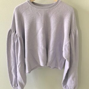 Free People terry cloth balloon sleeve sweatshirt